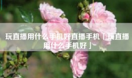 玩直播用什么手机好直播手机「玩直播用什么手机好」