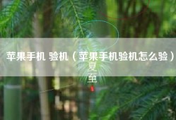 苹果手机 验机（苹果手机验机怎么验）