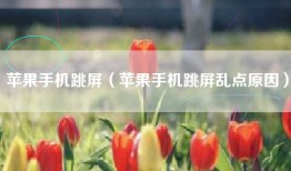 苹果手机跳屏（苹果手机跳屏乱点原因）