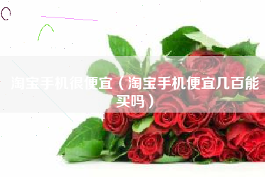 淘宝手机很便宜（淘宝手机便宜几百能买吗）